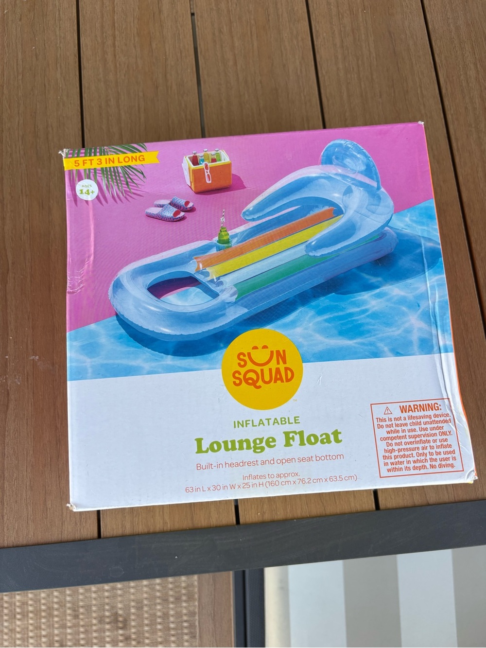 Inflatable Blue Lounge Float